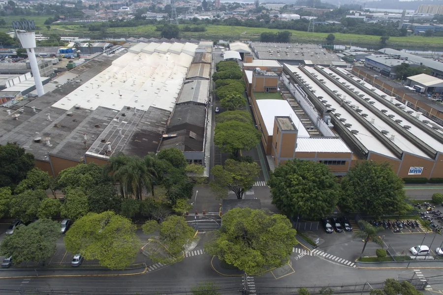 Aerial view of the MWM engine factory in S&atilde;o Paulo, Brazil